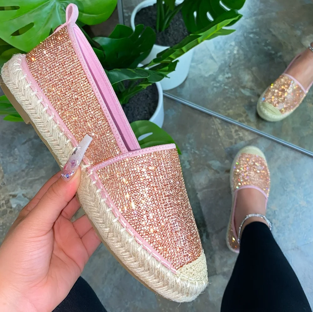 CAPE ROBBIN Brena Takes the Cake Rhinestone Espadrilles Pink women's footwear - Picture 3 of 11